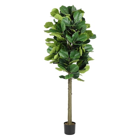 Safavieh 26 x 26 x 72 in. Faux Potted Fig Tree, Green - 70 in. FXP2004A